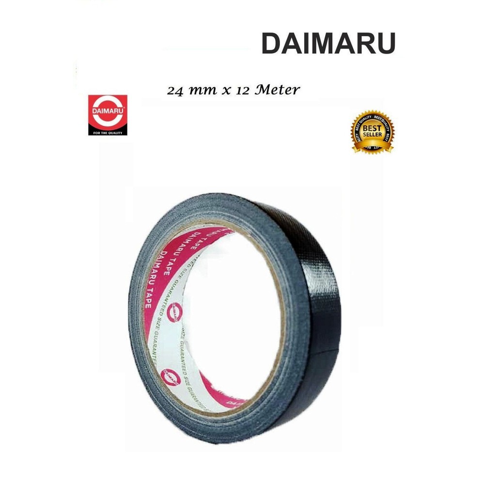 

Lakban Hitam Serat Kain 1" 24mm x 12 Meter Cloth Tape- Daimaru