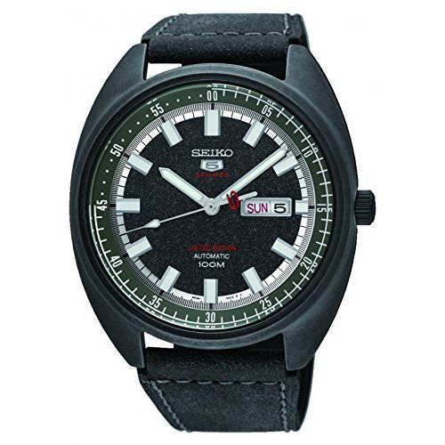 Seiko 5 Sports Turtle SRPB73K1 Men Black Dial Black Leather Strap LIMITED EDITION
