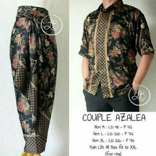 Couple Batik youvie rok lilit dan kemeja Shopee Indonesia Couple Batik youvie rok lilit dan kemeja Shopee Indonesia