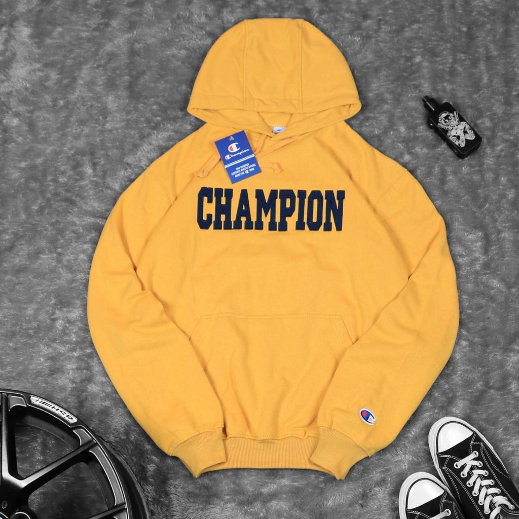 JAKET SWEATER HOODIE BS CHAMP LOGO SCRIPT UNISEX PREMIUM QUALITY