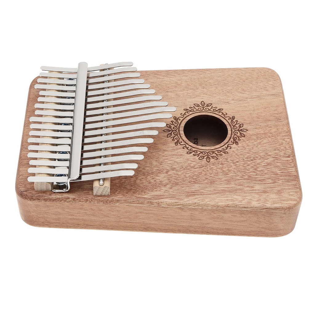 Kalimba Thumb Piano 17 Kunci Bahan Kayu Mahoni Solid Dengan Stiker Nada