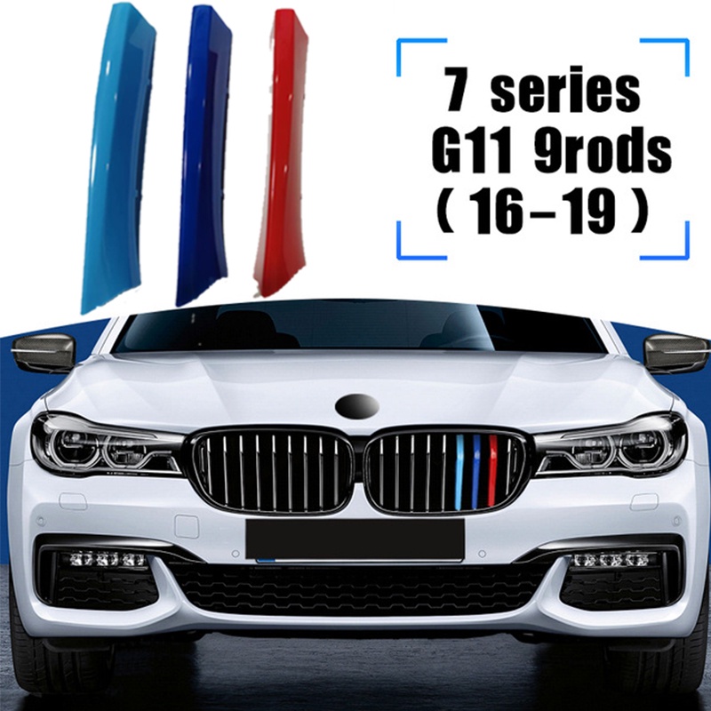 3pcs Klip Trim Grille Mobil Balap Bahan ABS Untuk BMW F01 F02 E65 E66 G11 G12 7 Series 2002-2021