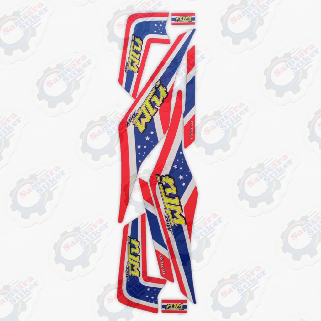 Stiker Motor Yamaha Mio M3 Variasi Thailook Merah