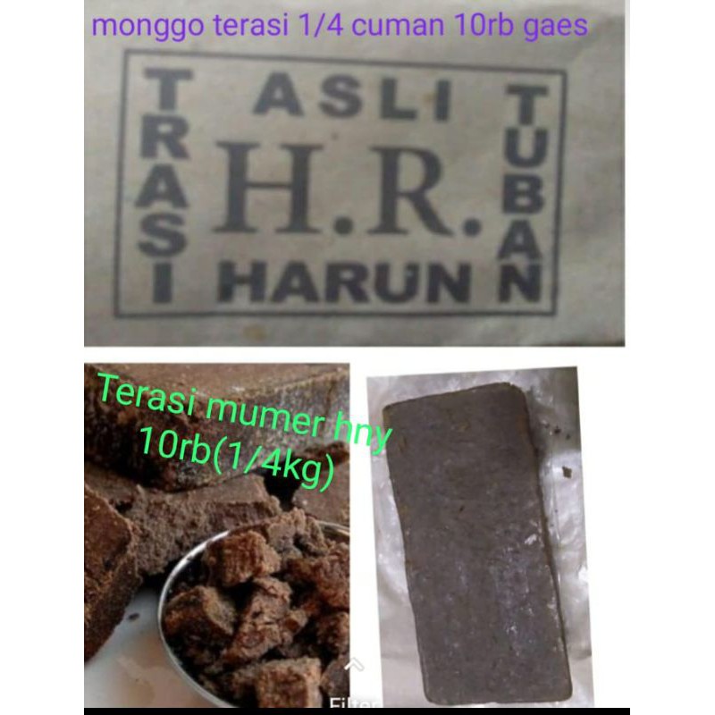 

Terasi mentah Tuban enak 250gr