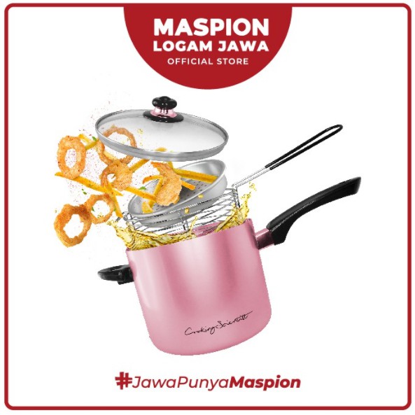 Panci Goreng Maspion Mikado Multi Fryer 18cm Deep Fryer Maspion Panci Tutup Kaca Panci Alumunium