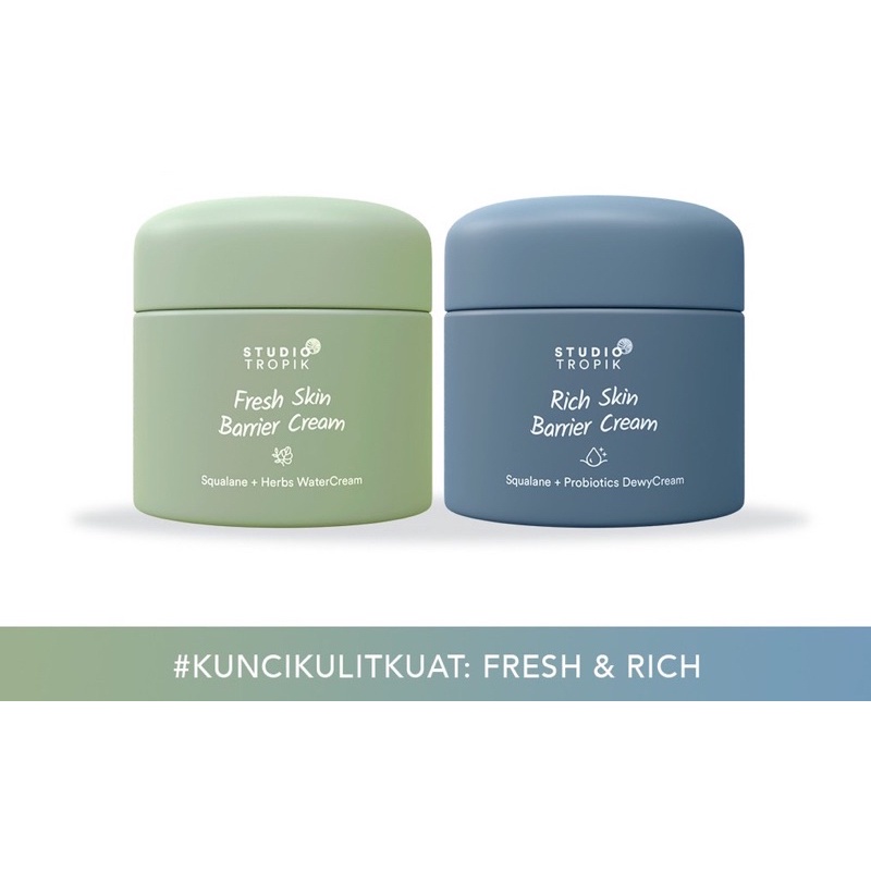 Jual Studio Tropik Skin Barrier Cream Bundle: Rich Skin Barrier + Fresh Skin Barrier Indonesia|Shopee Indonesia