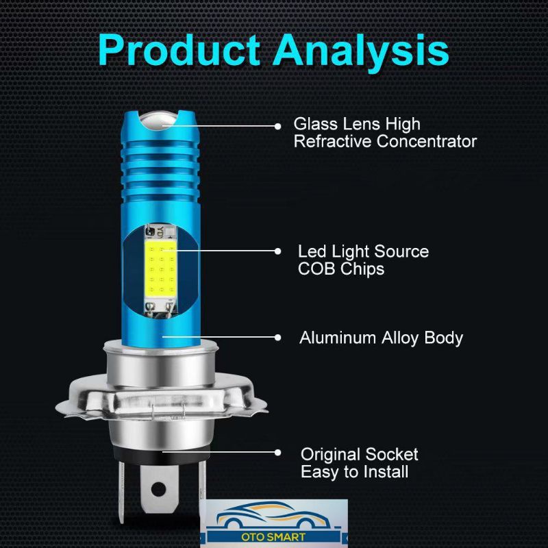 LAMPU MOTOR LED M11G H4 DAN P15D SENJA BIRU