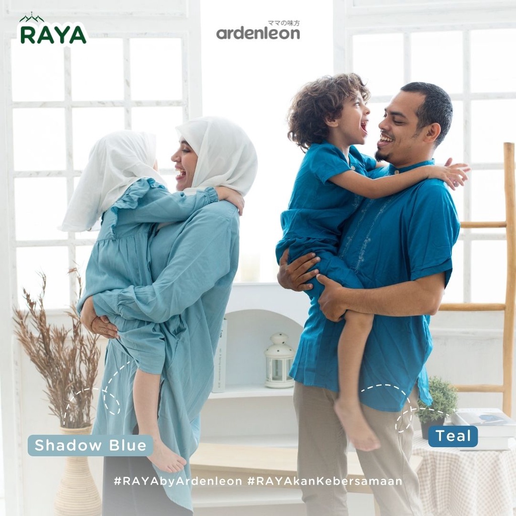 Ardenleon Raya Collection Mom Button Tunic Baju Muslim Atasan Lengan Panjang Wanita Dewasa