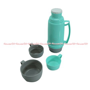 Kris Vacuum Flask Glass Insulated 1L Thermos Termos Dengan Saringan Teh Botol Minum Krischef 1 Litter Warna Hijau Tosca Krisbow Tahan Panas 9jam