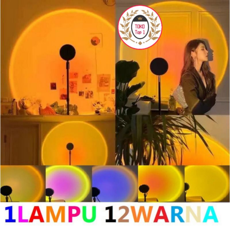 TOP1 SUNSET LAMPU LAMPU SUNSET LAMLU FILL PROYEKTOR LAMPU TIDUR LAMPU TIDUR LED MOTIF MATAHARI