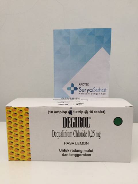 Degirol 1 Strip isi 4/10 tablet Obat Radang Tenggorokan Sariawan