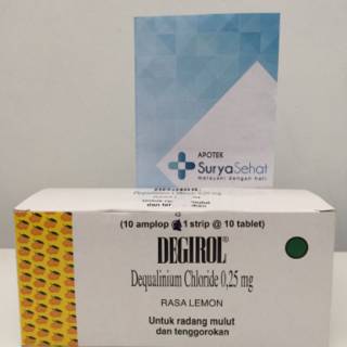 Degirol 1 Strip isi 10 tablet Obat Radang Tenggorokan  