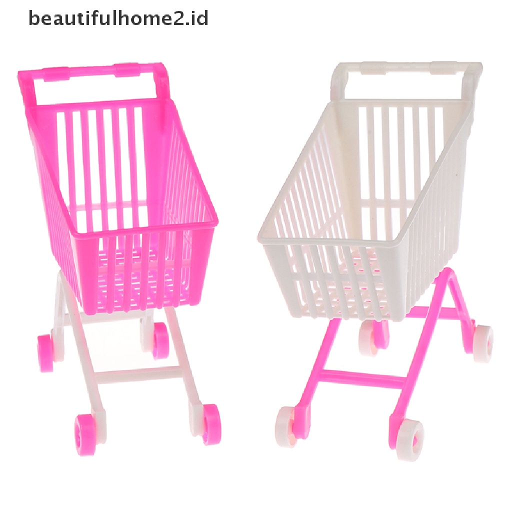 (Beautifulhome2.Id) 1pc Mainan Miniatur Trolley Belanja Untuk Aksesoris Rumah Boneka