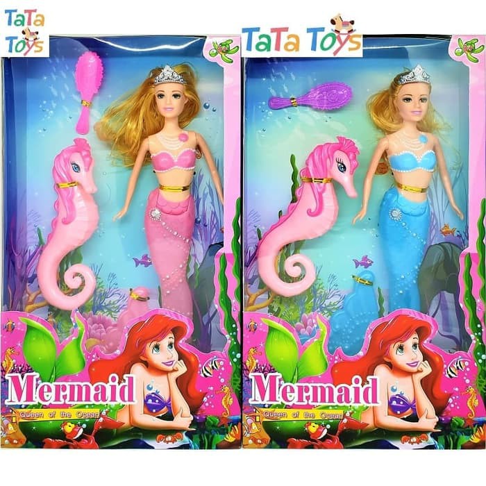 Mainan Boneka Barbie Putri Duyung - Mermaid (Biru & Ungu)