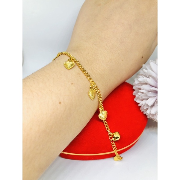 Gelang tangan love emas 24k Xuping dewasa