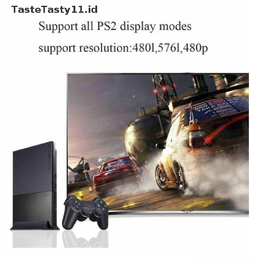 Tastetasty Adapter Konverter Video PS2 Ke HDMI Dengan Output Audio 3.5mm Untuk HDTV Monitor US