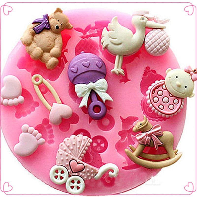 3D Silicone Mold Fondant Cake Decoration - Baby Shower