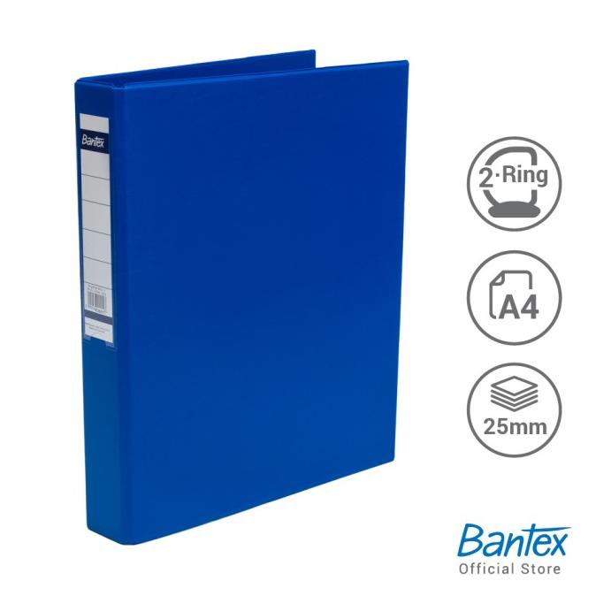 

Bantex Ring Binder 2 Ring D 25mm A4 Cobalt Blue #8222 11