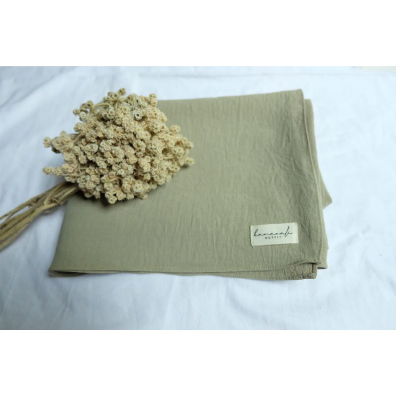 Pashmina Airflow Crinkle Premium 200x75 Syar'i Nami Shawl SALE NOW! GET IT FAST-Matcha