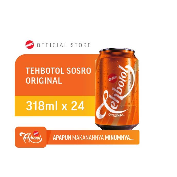 

(BISA COD) Tehbotol Sosro Can Original 318 ml isi 24 TERBATAS Kode 56
