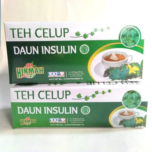 

Teh Celup Daun Insulin Hikmah isi 20 - Obat Diabetes - Daun Insulin