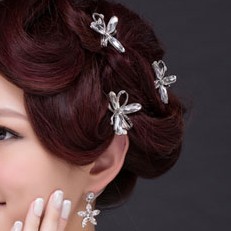 [PAKET HEMAT] JEPIT RAMBUT + ANTING PENGANTIN AKSESORIS WEDDING GOLD HJA001