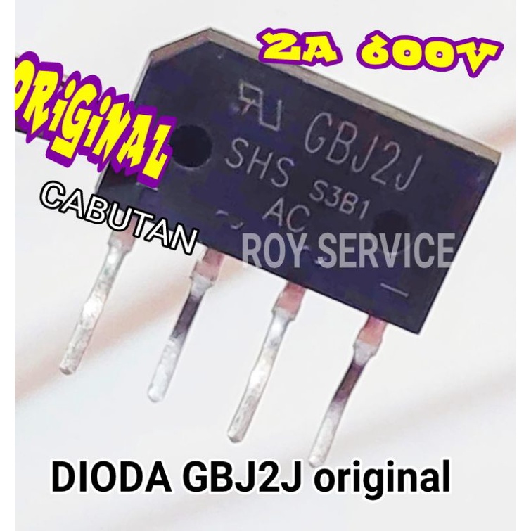 Dioda sisir GBJ2J 2A 600V Original /  Dioda Bridge GBJ2J Original
