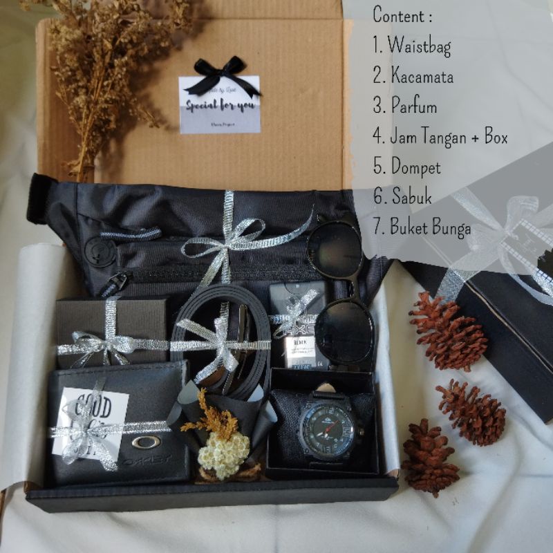 

HAMPERS COWOK MURAH | HAMPERS COWOK | GIFTBOX HADIAH ULANG TAHUN BLACK EDITION | KADO WISUDA COWOK| KADO ANNIVERSARY
