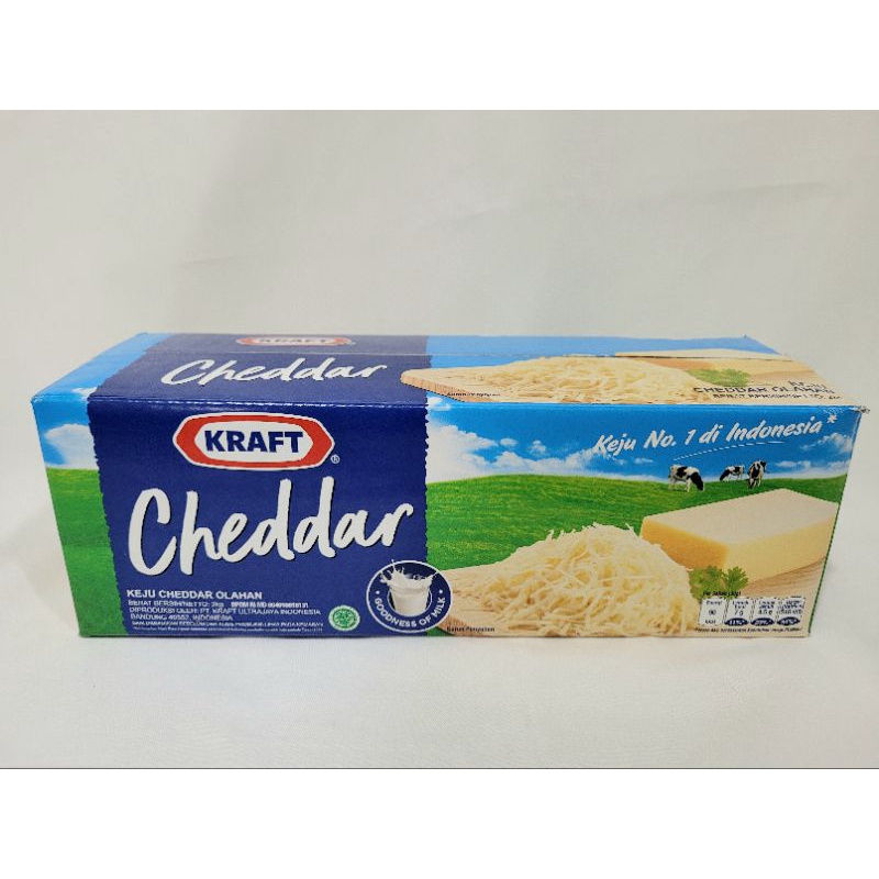 

Keju kraft cheddar 2kg | Keju cheddar olahan Kraft cheddar Keju No.1 di Indonesia