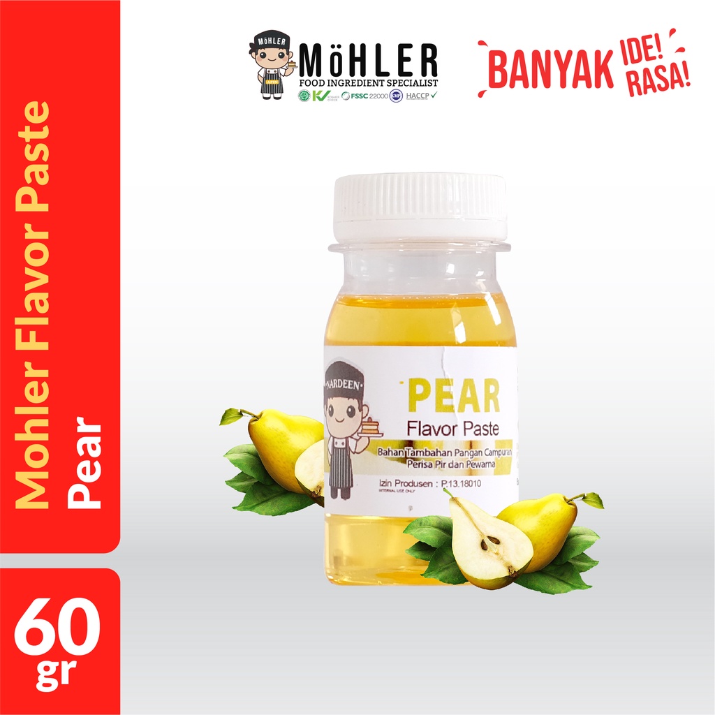 MOHLER Pasta perisa pewarna PEAR (BELI 1 GRATIS 1) (KLIK KOMBO HEMAT UNTUK BELI 1 GRATIS 1)