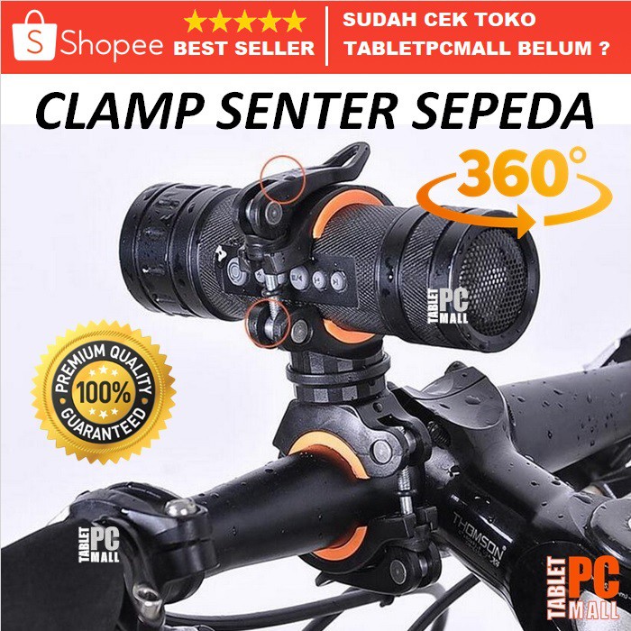 Clamp Senter Sepeda 360 Derajat Rotasi Bicycle Clamp Flashlight Holder