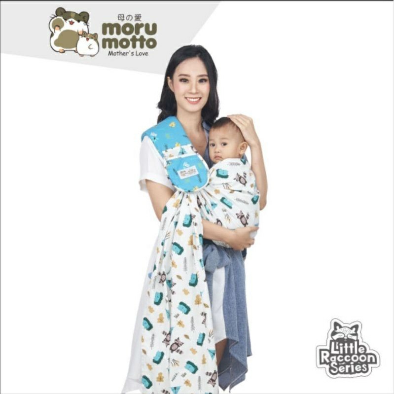 Moru Motto Baby Sling Newborn To Toddler MMG4001 - Little Raccoon Series