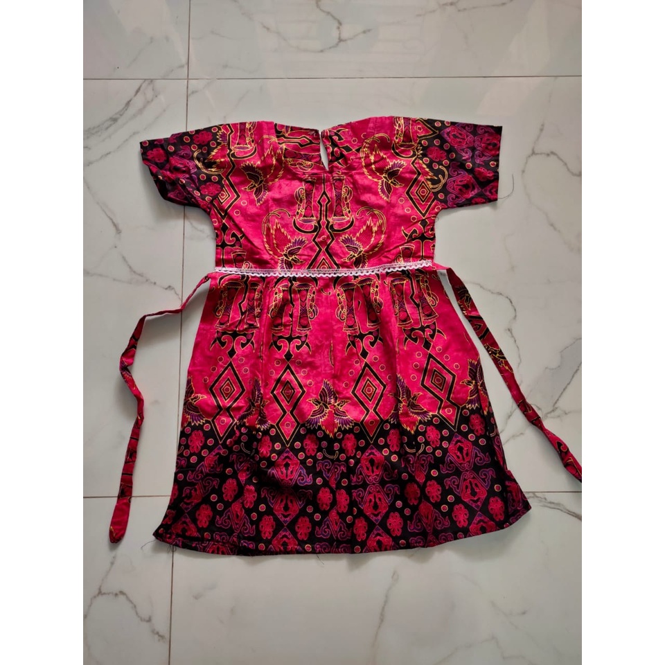 DRESS BATIK SOLO/BAJU ANAK PEREMPUAN/DRESS BATIK ANAK CEWE MURAH BAGUS