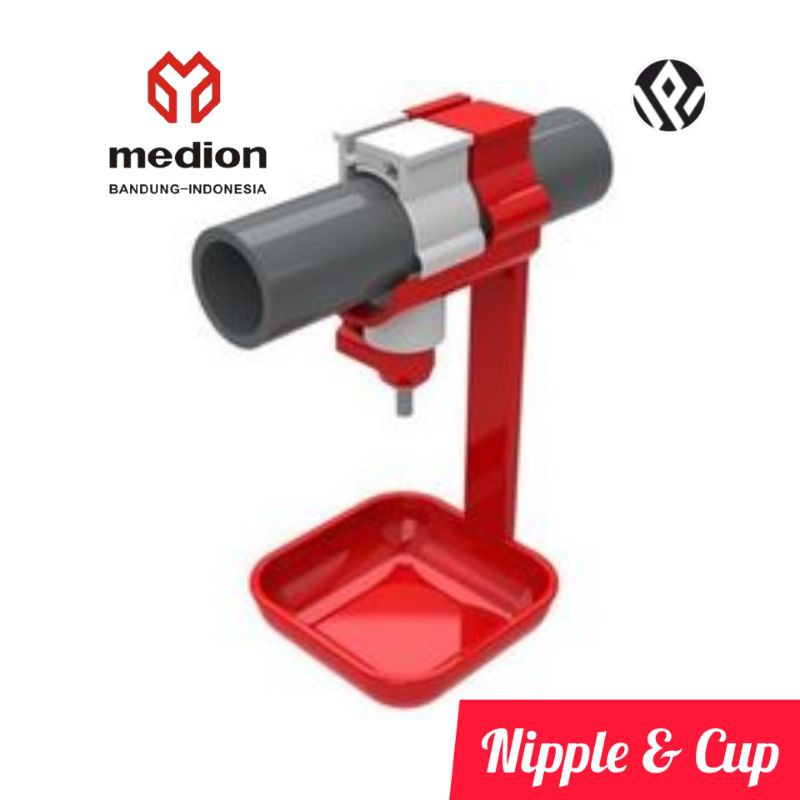 Nipple drinker 360 clamp cup ayam broiler layer Niple Nipel Nepel Cup Medion