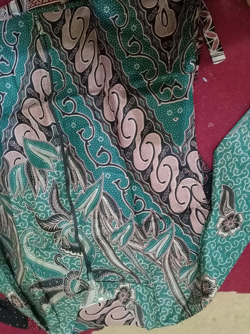 Tey-17 Batik Wanita Asj Sa Hrb026 Kenongo Kemeja Tosca Pendek