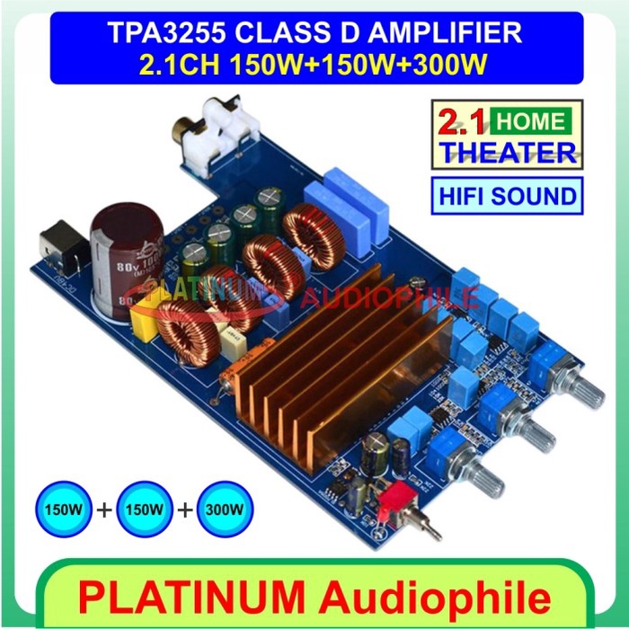 TPA3255 Amplifier Class D 2.1ch 2x150W+300W High-End Home Theater