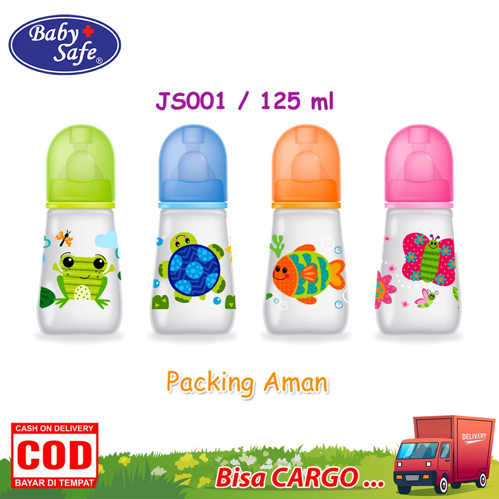 Baby Safe Botol Susu Bayi Feeding Bottle 125 ML JS001 / 250 ML JS002 BPA Free Botol Susu Karakter