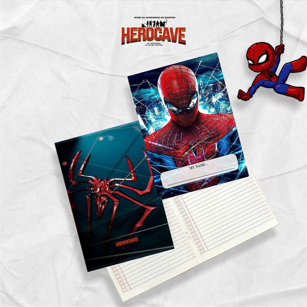 

Buku Tulis Sidu Spideran blue Motif Hero Spiderman/Buku Tulis Anak Sekolah/Bisa Custom/Premium Full Color