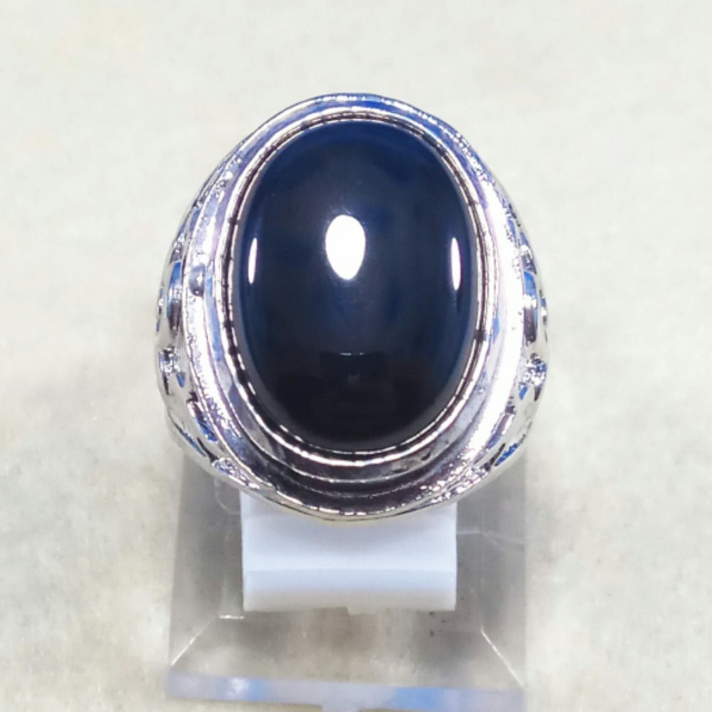 CINCIN BATU AKIK PERMATA BLACK ONYX BIG SIZE MEWAH DAN TERMURAH