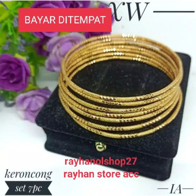 RSO-17 GELANG KERONCONG XUPING DEWASA set 7pcs Lapis emas BB273-L3