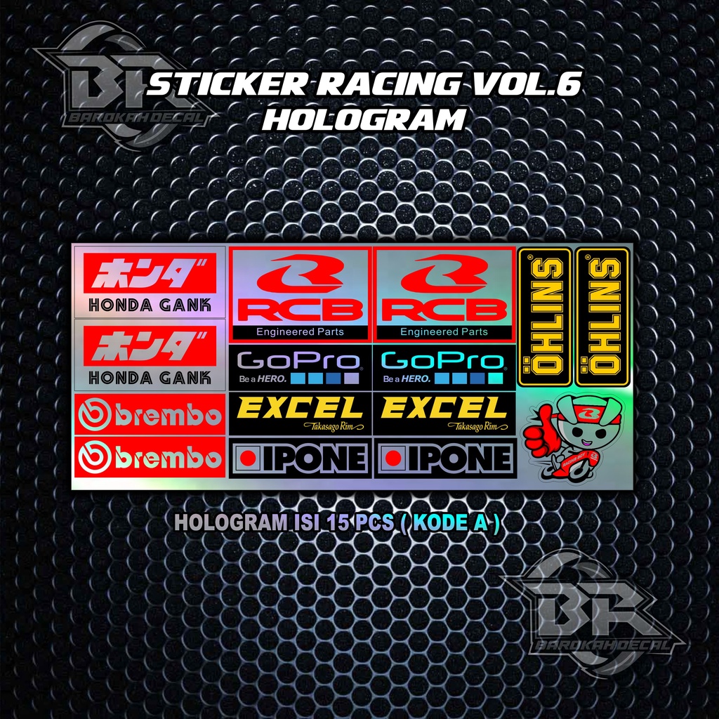 Sticker Pack Racing Hologram Stiker Motor