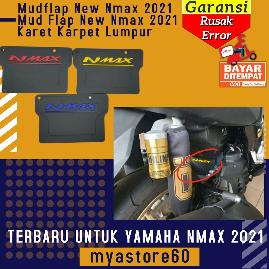 Mudflap New Nmax 2021 Mud Flap Aksesoris Yamaha New Nmax 2021 Penahan Lupur Karet Karpet Lumpur