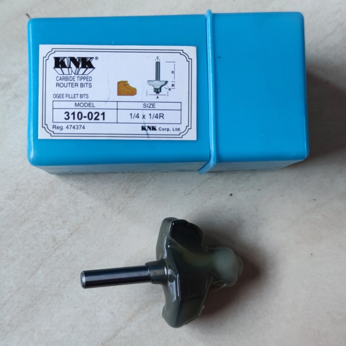 Termurah MATA ROUTER BIT | PROPIL | PROFIL KAYU 310-021 KNK OGEE FILLET BITS
