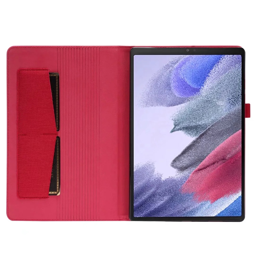 Casing Untuk Oppo Pad Air (2022) 10.36 &quot;OPD2102 X21N2 Fashion Tablet Stand Case Kain Tenun Tekstur Flip Book Card Dompet Holder Leather Cover