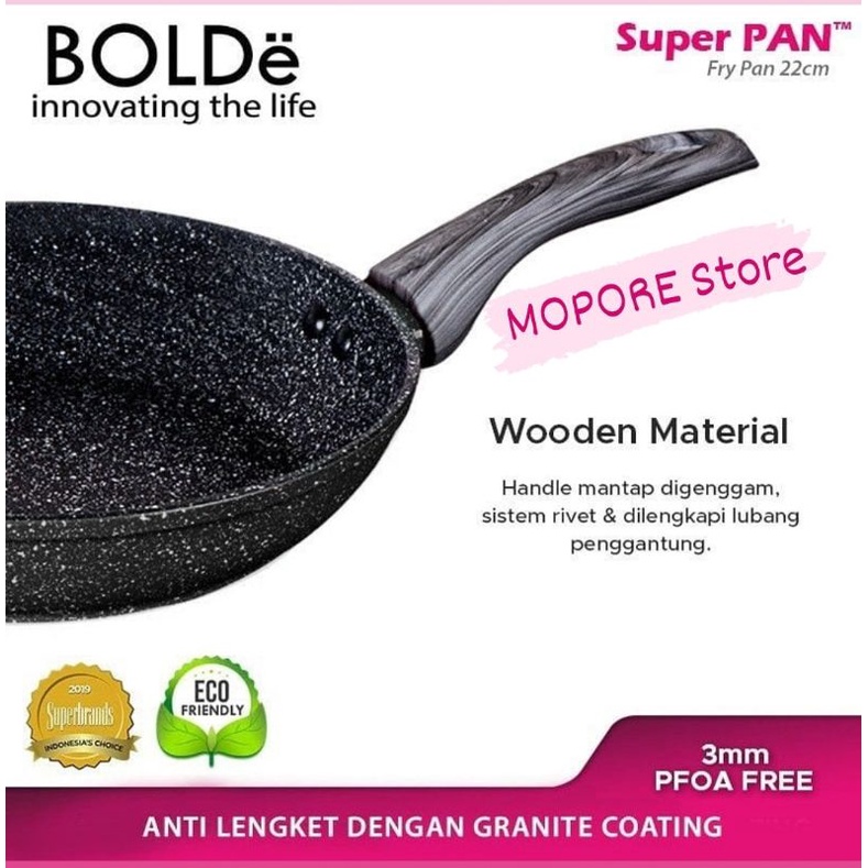 Jual Bolde Super Pan Penggorengan Fry Pan Cm Black Dark Night