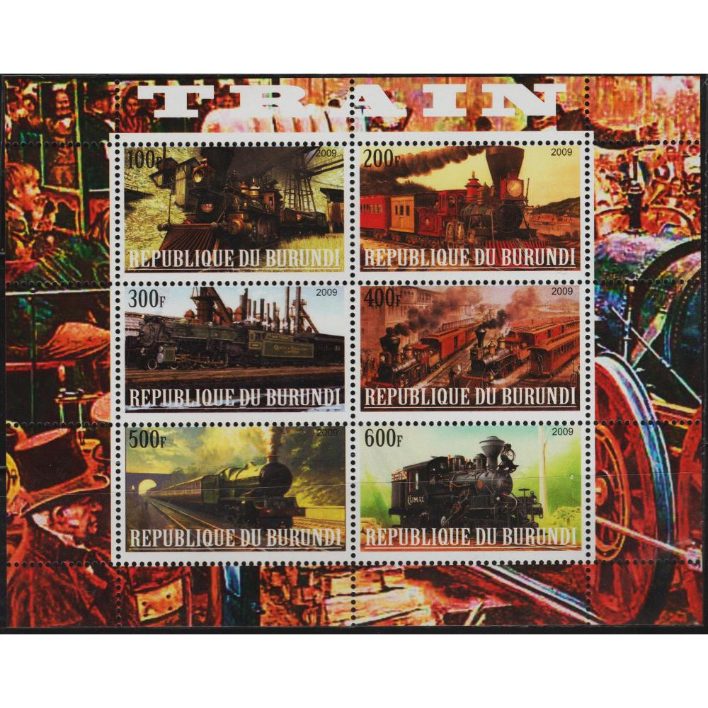 

Perangko Filateli A64 - Burundi 2009 Train