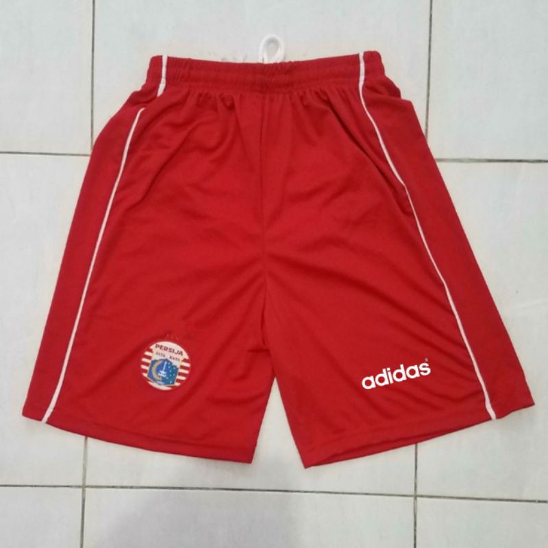 Celana Bola Persija Jakarta 1994 - 1995 Liga Dunhil Home Merah Retro Lokal