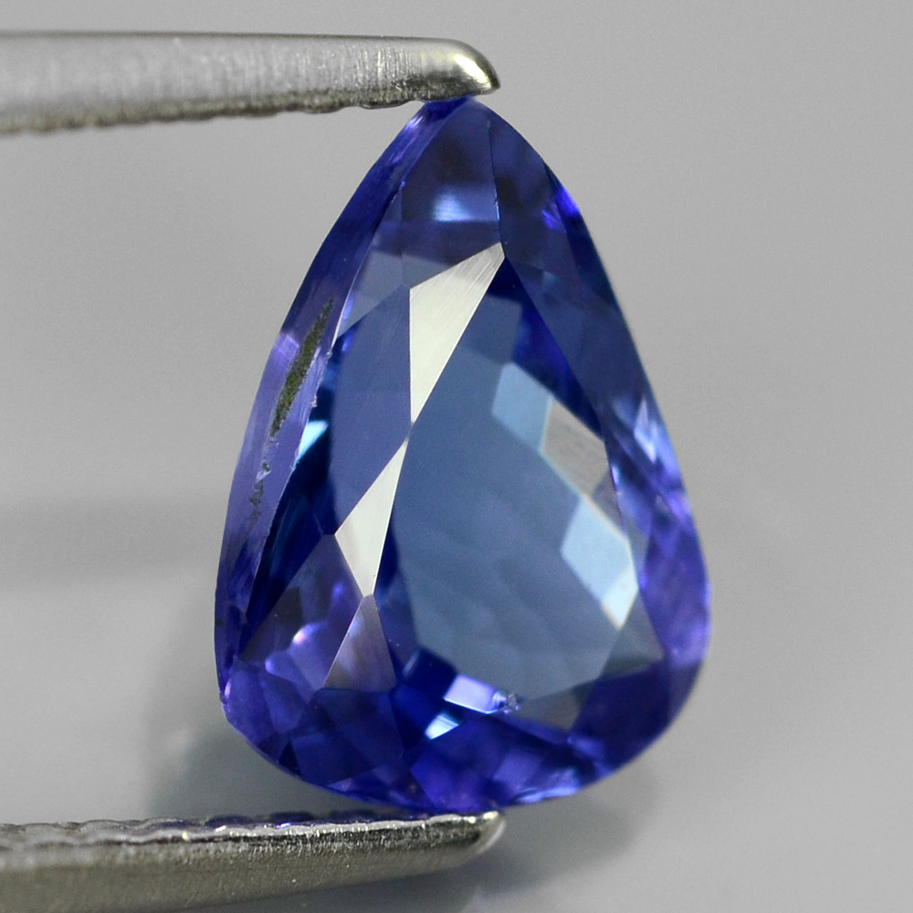 Certified 1.76ct 9x7mm Pear Stunning Natural Unheated Violet Blue TANZANITE Tanzania TZ005