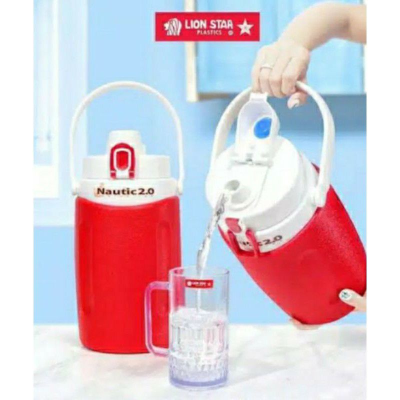 NAUTIC DRINK JAR 2 LITER/TERMOS DINGIN/PANAS LION STAR