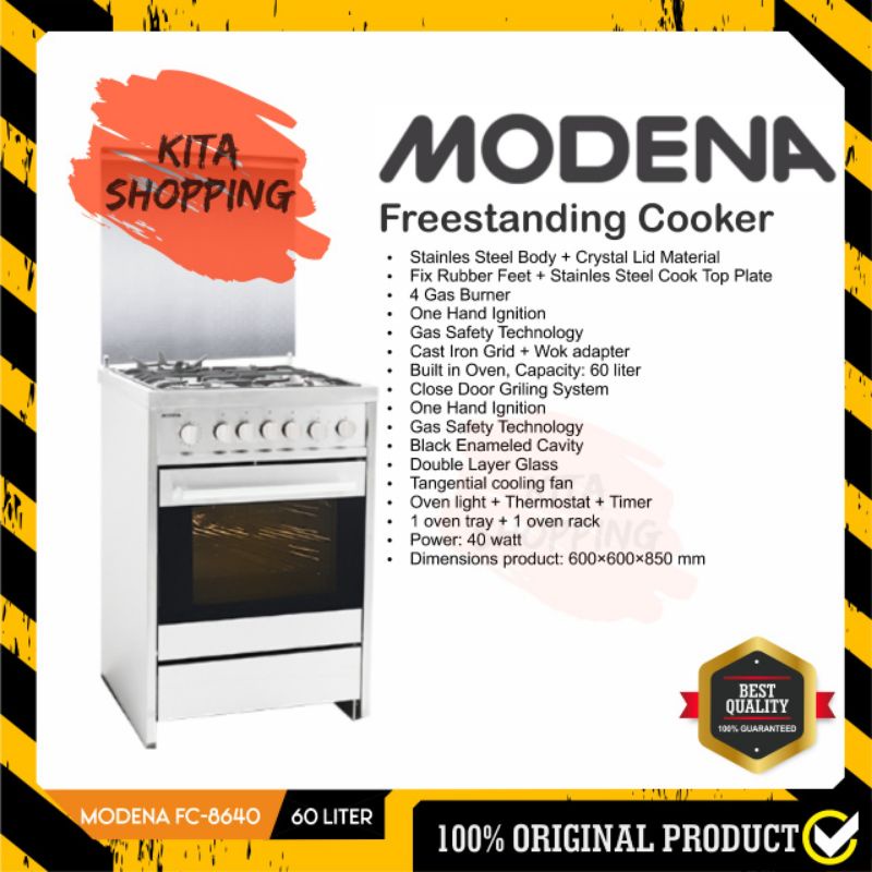Freestanding Cooker Modena FC-8640 | Kompor berdiri oven FC8640